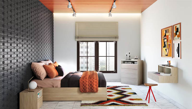 plafon kamar tidur sederhana Kayu