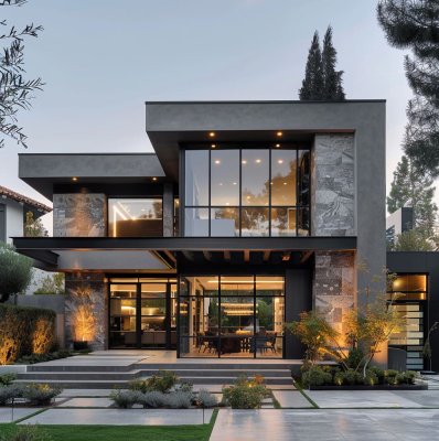 Rumah 2 Lantai Modern Kekinian minimalis elegant