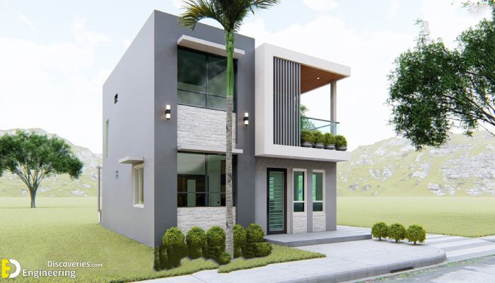 Rumah 2 Lantai Tampilan Modern minimalis elegan