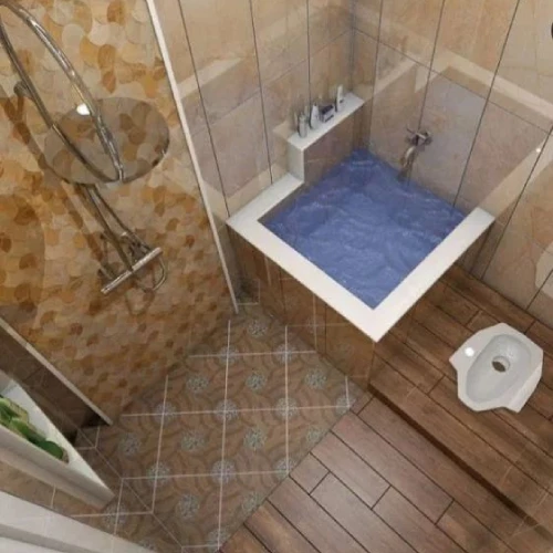 Kamar Mandi 2x2 Bermotif Kayu