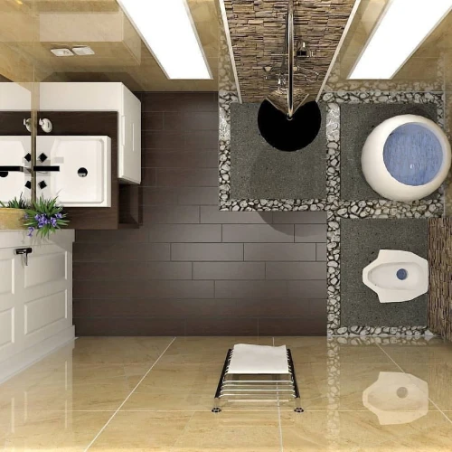 Kamar Mandi ukuran 2x2 Batu Kerikil