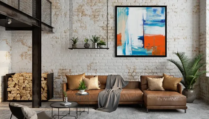Ruang Tamu Desain Interior Industrial