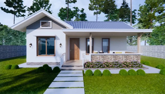 model rumah sederhana tapi indah ada taman