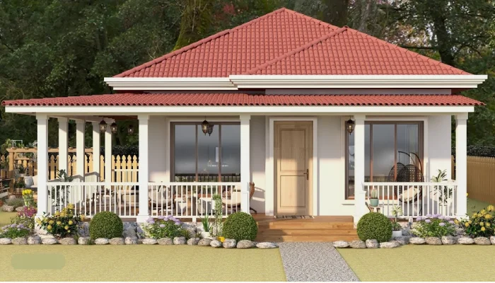 model rumah sederhana tapi indah pagar melingkar