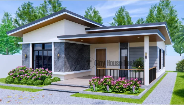 model rumah sederhana tapi indah taman luas