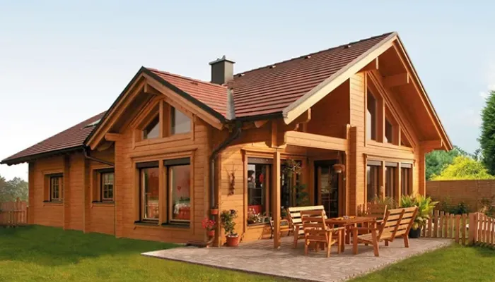 desain model rumah kayu sederhana tapi indah teras makan