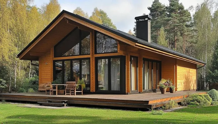  desain model rumah kayu sederhana tapi indah cerobong asap