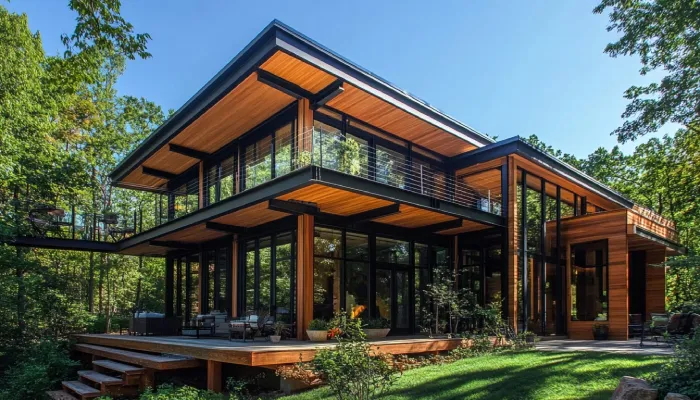 desain model rumah kayu sederhana tapi indah modern minimalist