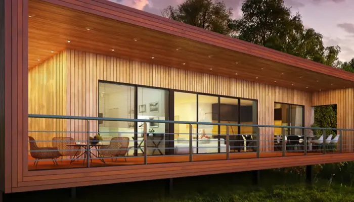 2. desain model rumah kayu sederhana tapi indah panjang