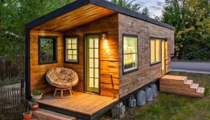 desain model rumah kayu sederhana tapi indah kotak kontainer