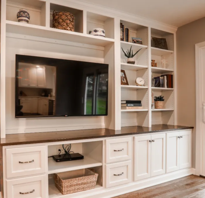 furniture lemari dan rak ruang tamu