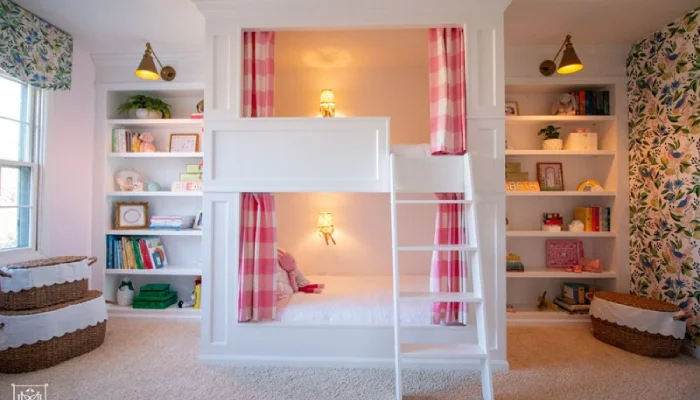 desain kamar tidur anak perempuan tempat tidur susun 2