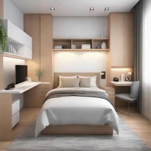 desain kamar tidur minimalis ukuran 3x3 minimalist