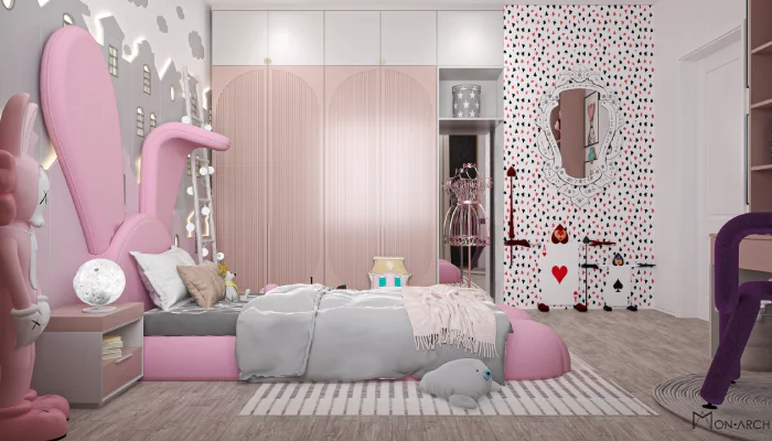 desain kamar tidur anak perempuan kasur luas