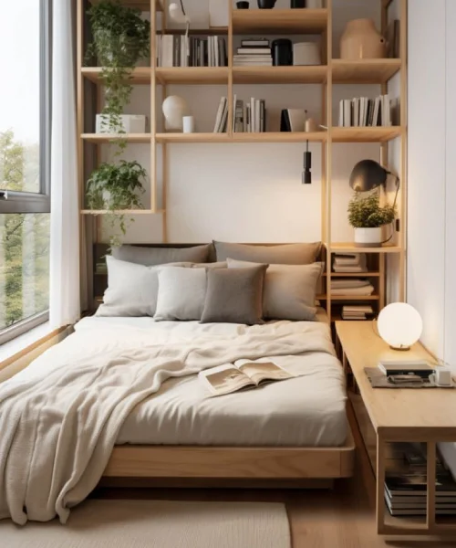desain kamar tidur minimalis ukuran 3x3 simple homey
