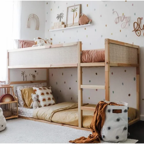 desain tempat tidur anak perempuan bertingkat modern aesthetic