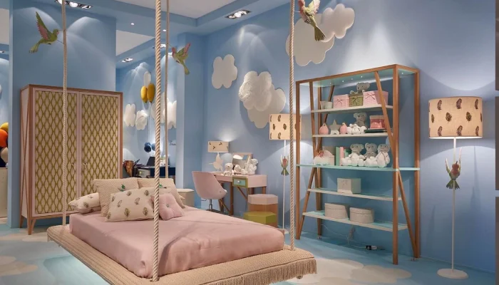 desain kamar tidur anak perempuan tempat tidur gantung
