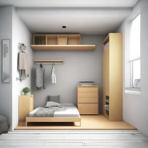 desain kamar tidur minimalis ukuran 3x3 kasur kecil