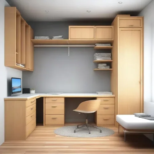 desain kamar tidur minimalis ukuran 3x3 tempat kerja