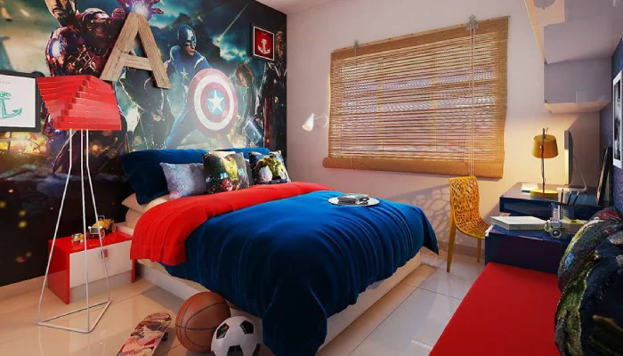 desain kamar tidur anak laki laki avenger