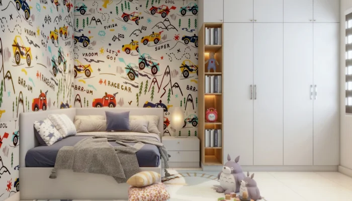 desain kamar tidur anak laki laki wallpaper mobil