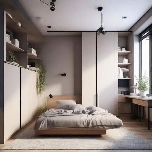 desain kamar tidur minimalis ukuran 3x3 minimalis modern