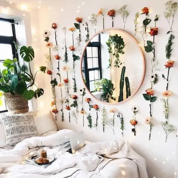 DIY Flower hiasan kamar aesthetic