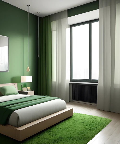 dekorasi kamar tidur sempit dengan tirai