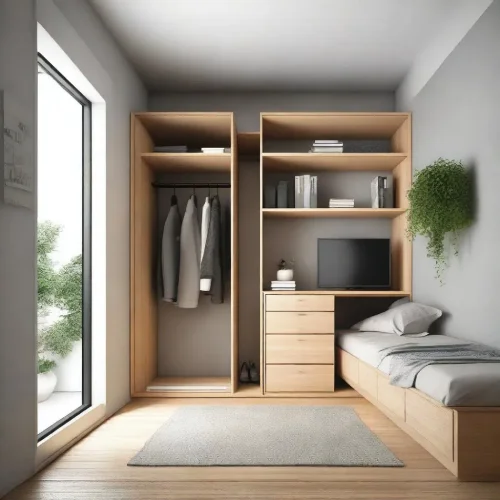 desain kamar tidur minimalis ukuran 3x3 kasur kecil