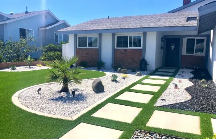 model taman depan rumah aesthetic