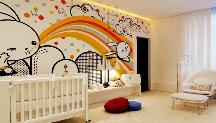 desain kamar bayi laki laki boneka lucu