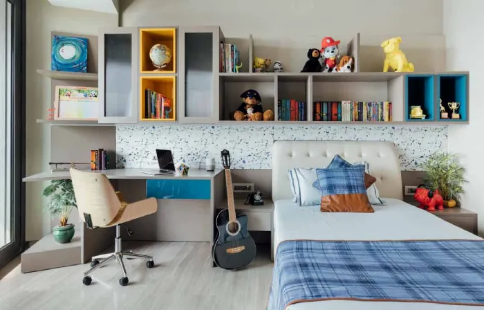 kamar set anak laki minimalis rak penyimpanan