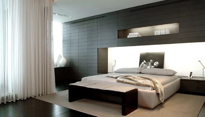 Desain Kamar Tidur Elegan Black