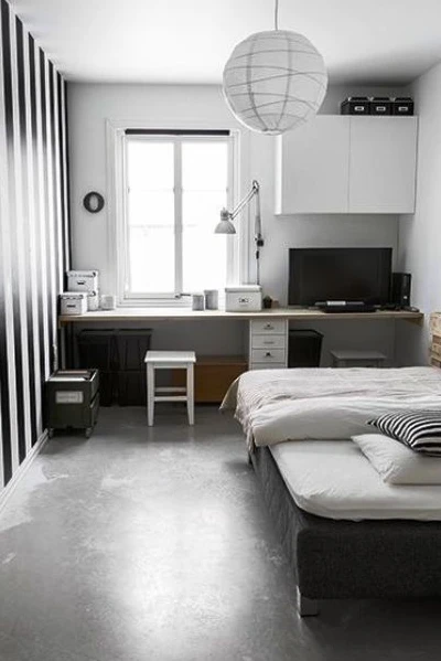 Desain Kamar Tidur Meja Kerja