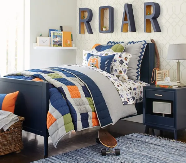 kamar set anak laki minimalis biru