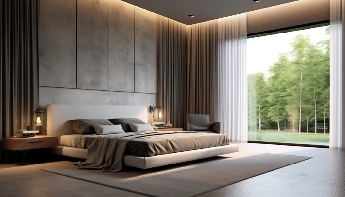 kamar tidur minimalis elegan tirai minimalist