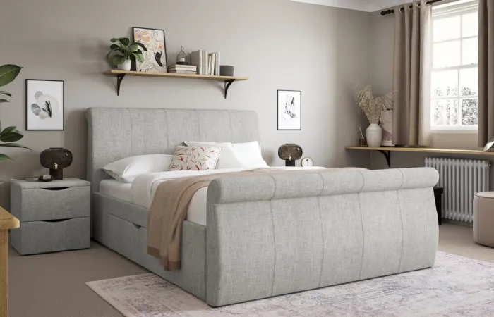 Desain Kamar Tidur Minimalis Abu-abu