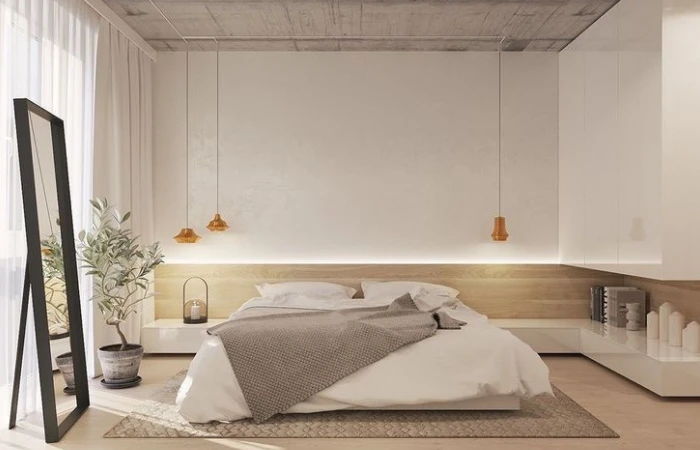 Desain Kamar Tidur Minimalis Cermin Besar