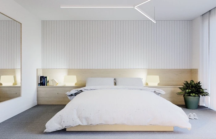 Kamar Tidur dengan Tempat Penyimpanan Luas