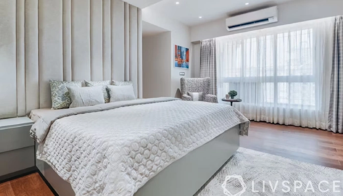 desain kamar tidur sederhana serba putih minimalist