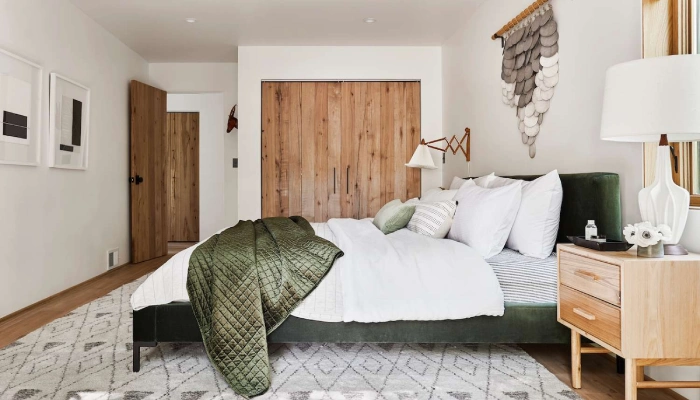 desain kamar tidur sederhana tema kayu alami