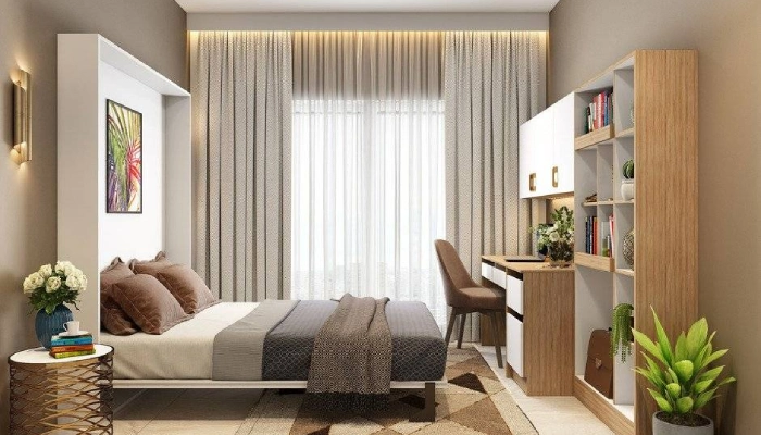 desain kamar tidur sederhana modern compact