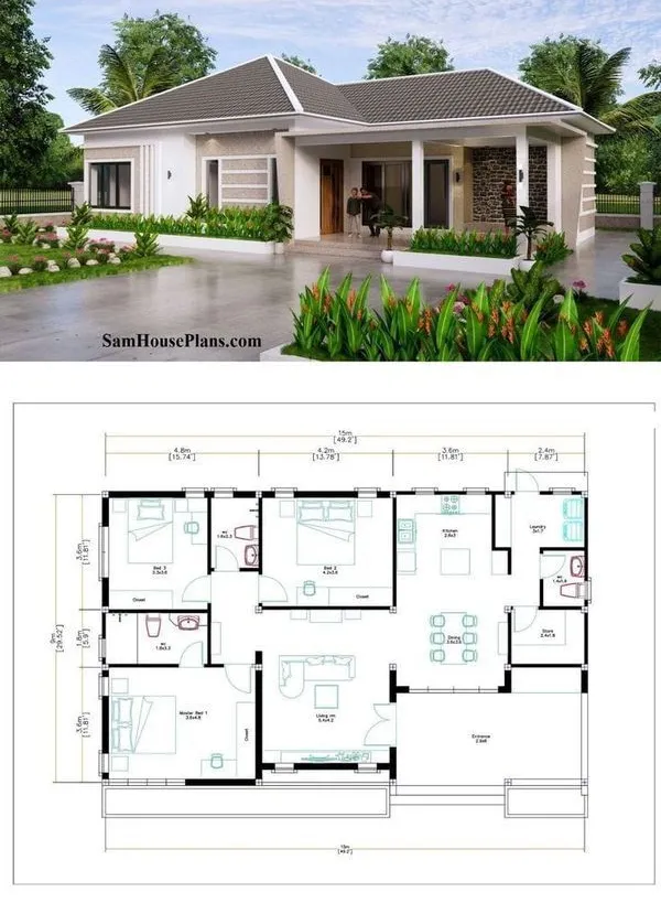 Denah Rumah Minimalis Aesthetic