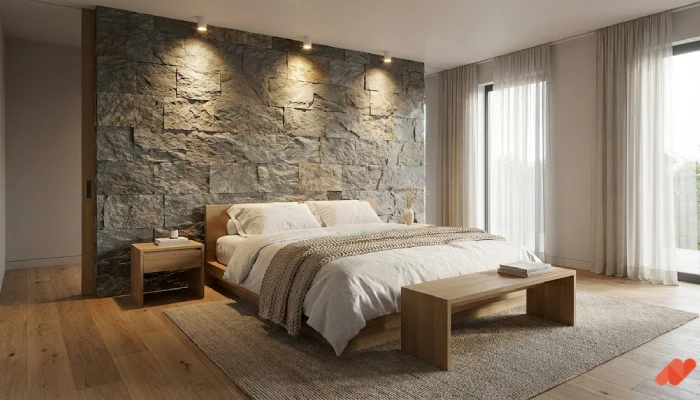 11desain kamar tidur utama Accent Wall