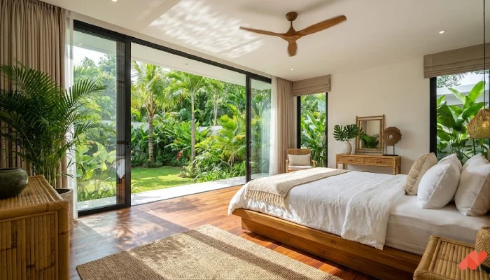 13desain kamar tidur utama Modern Tropis