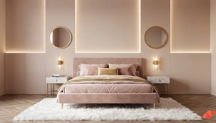 2desain kamar tidur mewah anak perempuan Blush Elegance