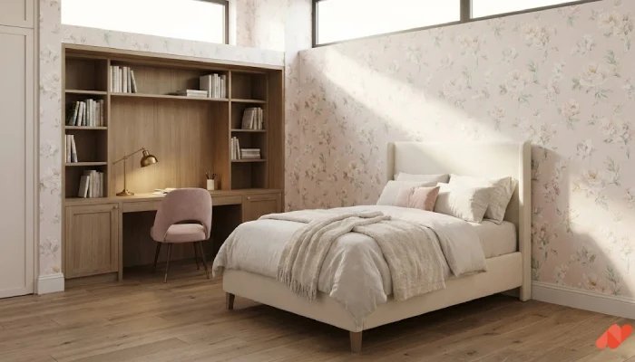 3desain kamar tidur mewah anak perempuan Royal Study