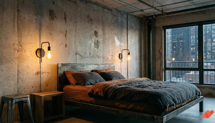 Lampu hias kamar tidur tempel dinding Sconce Industrial