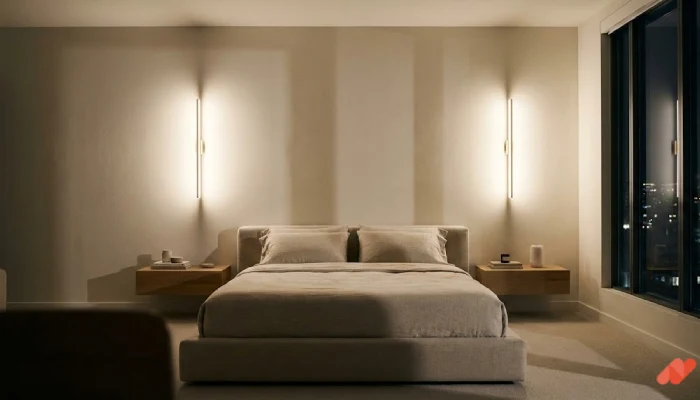Lampu hias kamar tidur tempel dinding Sconce Minimal