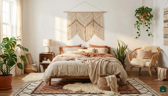 2kamar tidur minimalis modern Bohemian Natural Style